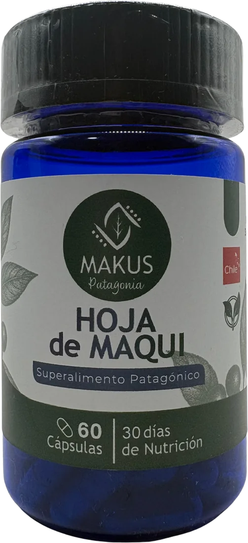 Frasco Makus Hoja de Maqui, 60 cápsulas